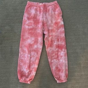 Pacsun Pink Tie Dye Sweatpants